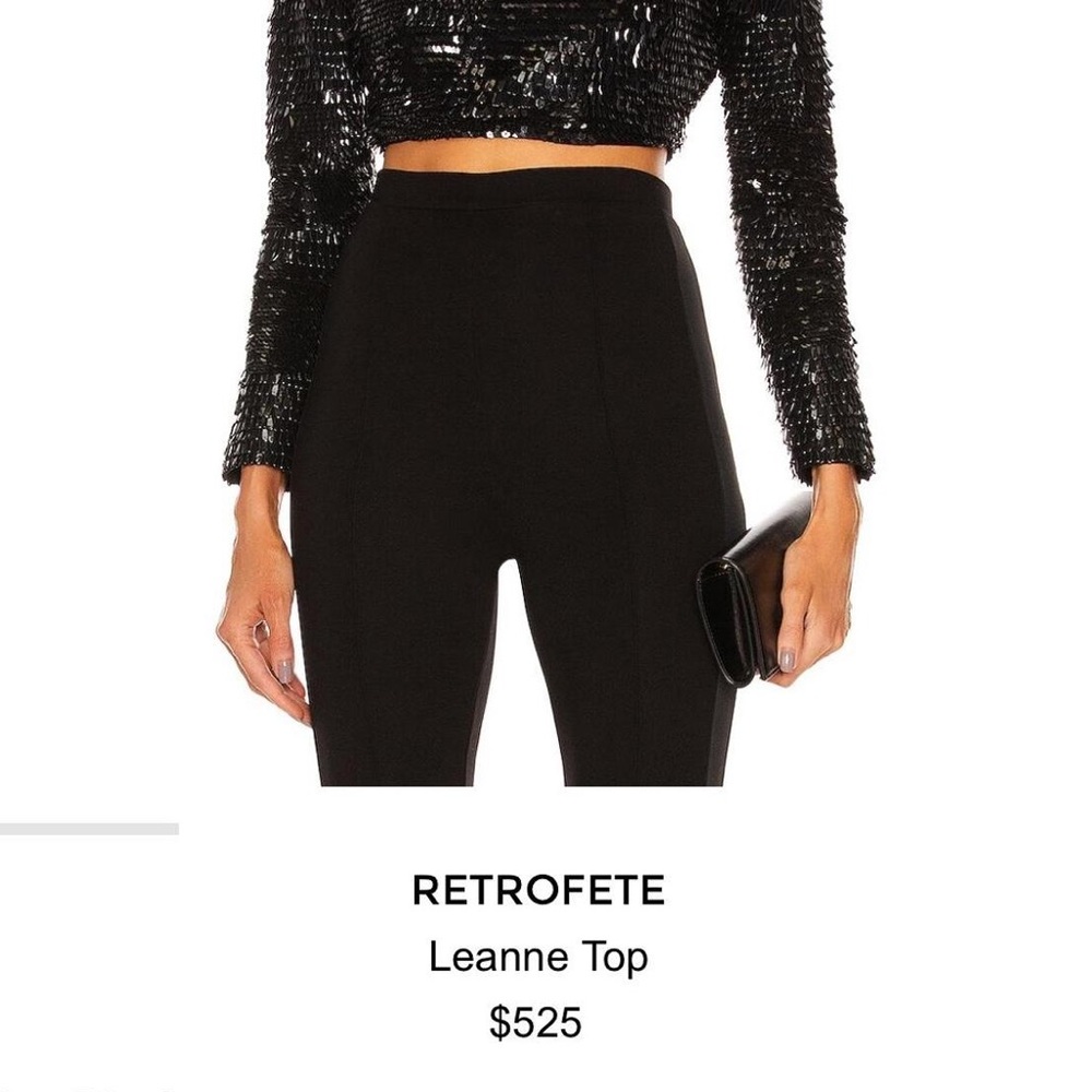 Retrofete Sparkling Black Crop Top